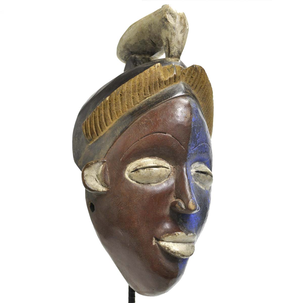 インターネットサイト アフリカン彫刻 コンゴの仮面 マスク壁彫刻 バッファローのマント彫像/ エスニックカフェ アフリカ料理 プレゼント 贈り物（  インテリア小物