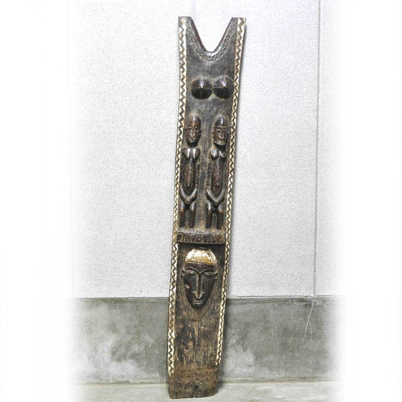 半額》ドゴン族の柱【アフリカ 木彫品】 (e180-13) アフリカ雑貨店 アフロモード