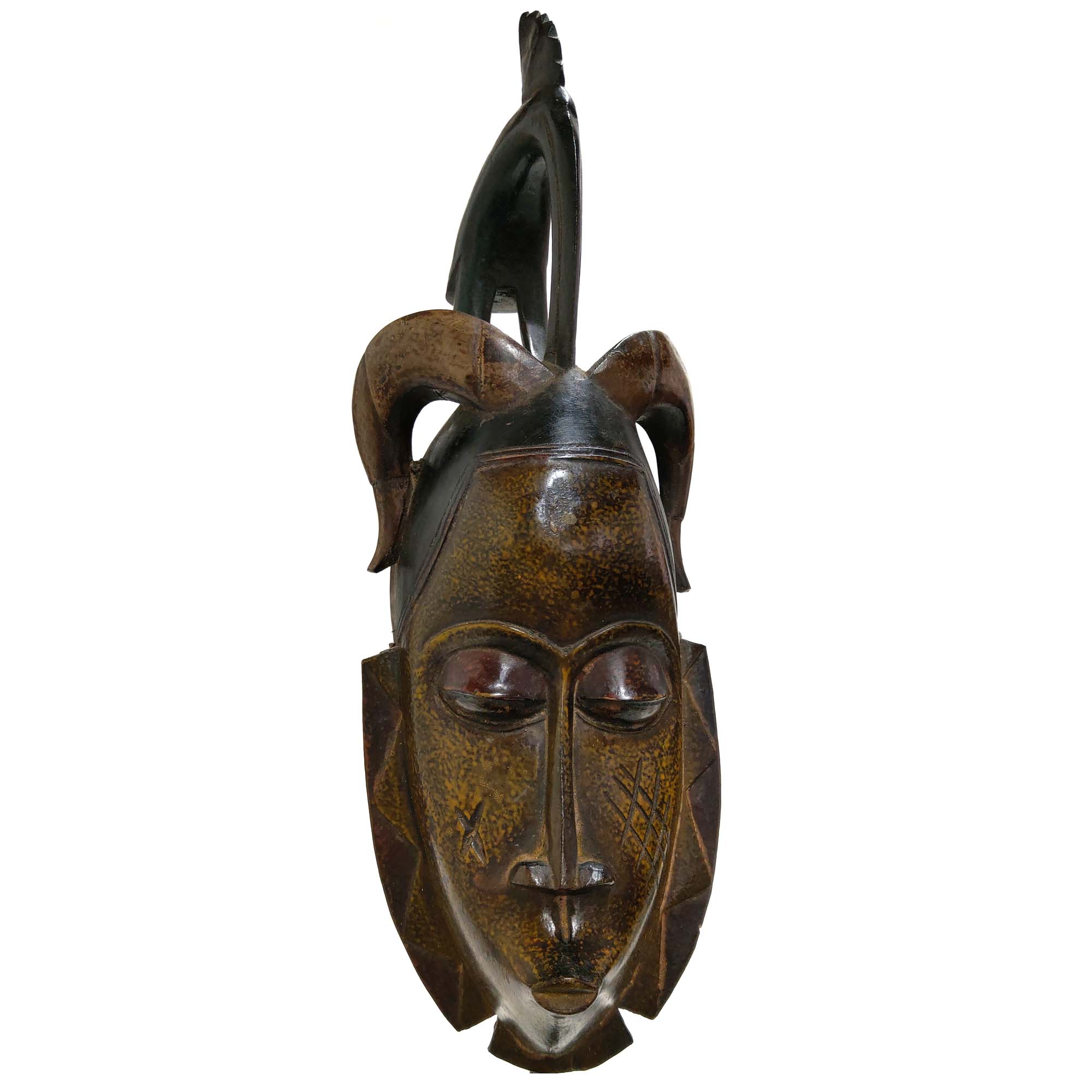 グロ族マスク（45ｃｍ）【アフリカン 仮面 アート】 (f121-07) アフリカ雑貨店 アフロモード