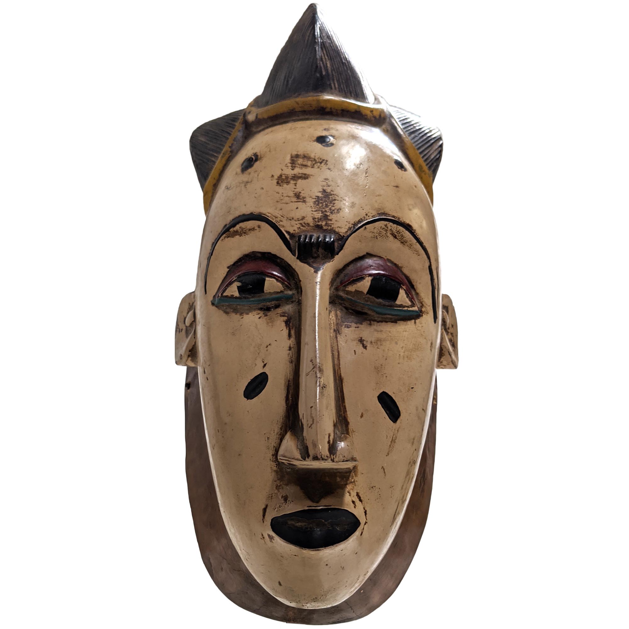 ホビー・楽器・アート西アフリカ コートジボワール ダン族 木彫りのマスク　プリミティブ 仮面 アート
