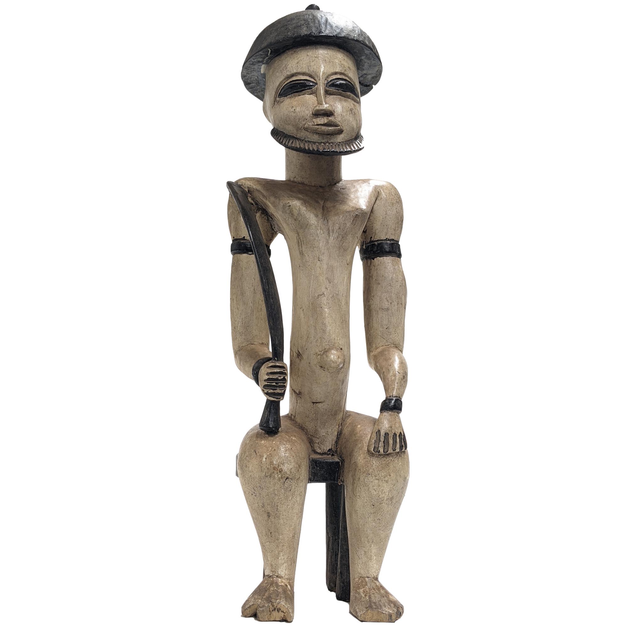 ウロボ族彫像 高さ50cm アフリカンアート 木彫刻 (f340-16 