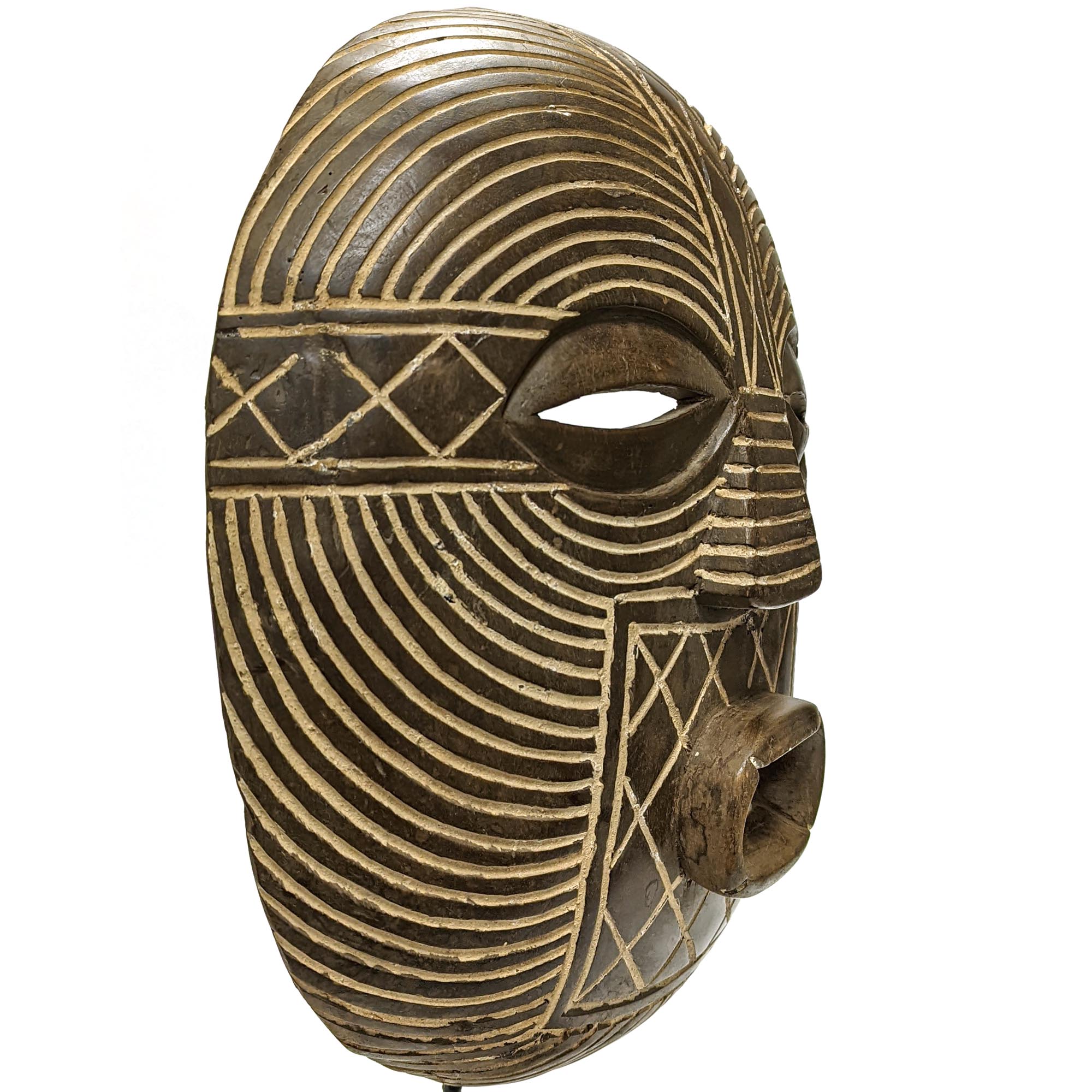 ソンゲ族マスク 46cm アフリカンアート 仮面 （n010-22） アフリカ雑貨店 アフロモード