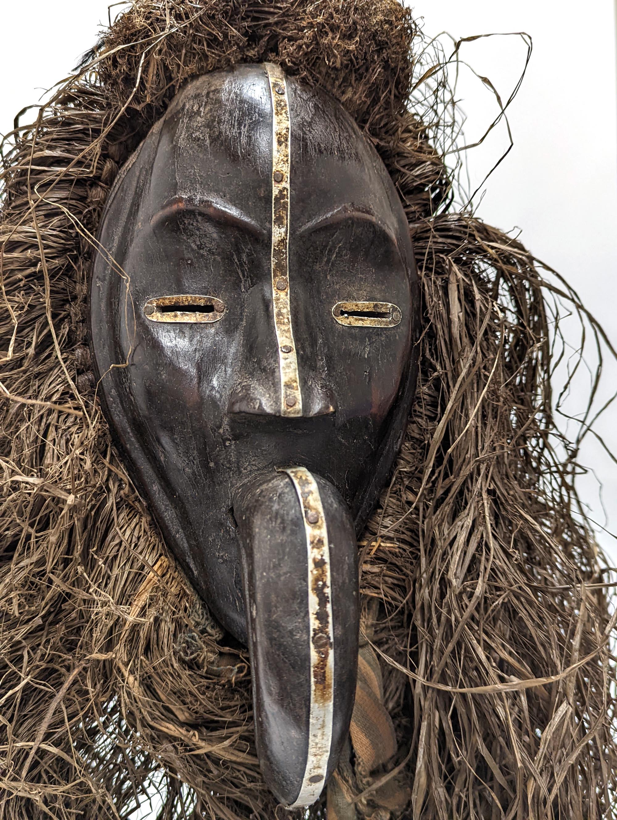 ダン族マスク アフリカン プリミティブアート 仮面 （n012-02） アフリカ雑貨店 アフロモード