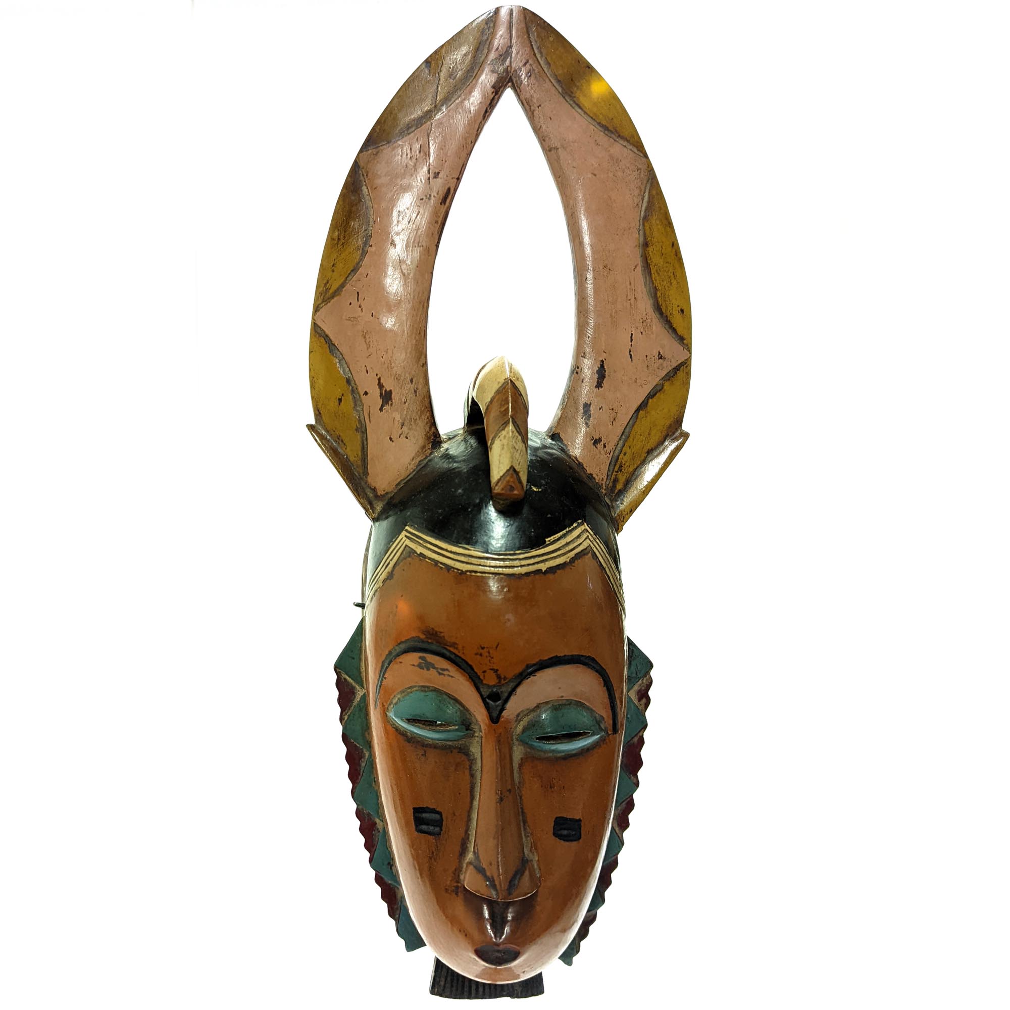 アフリカマスク コートジボワール仮面オールド - 工芸品