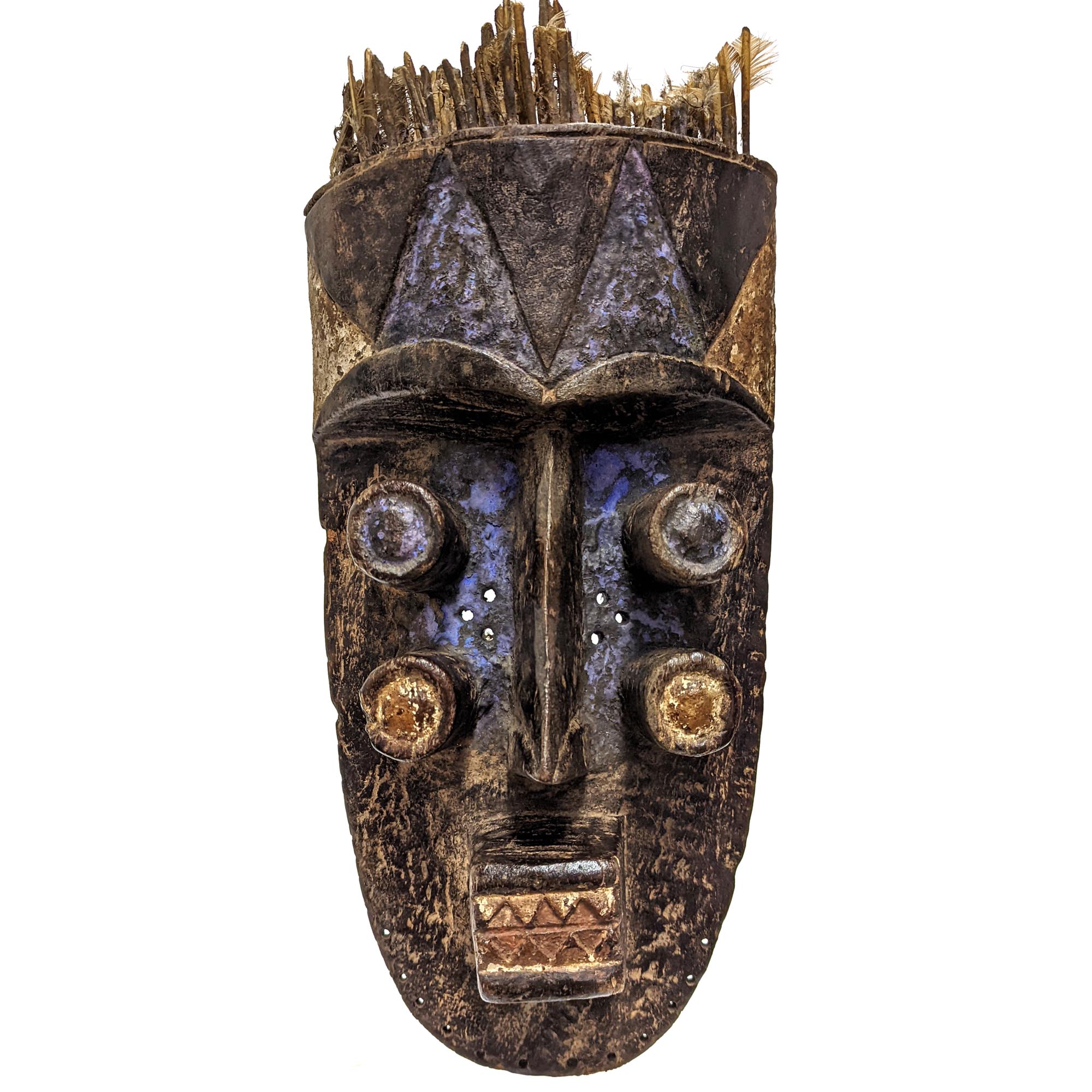 アフリカ　コートジボワール　アンティーク　マスク木彫り素材木彫