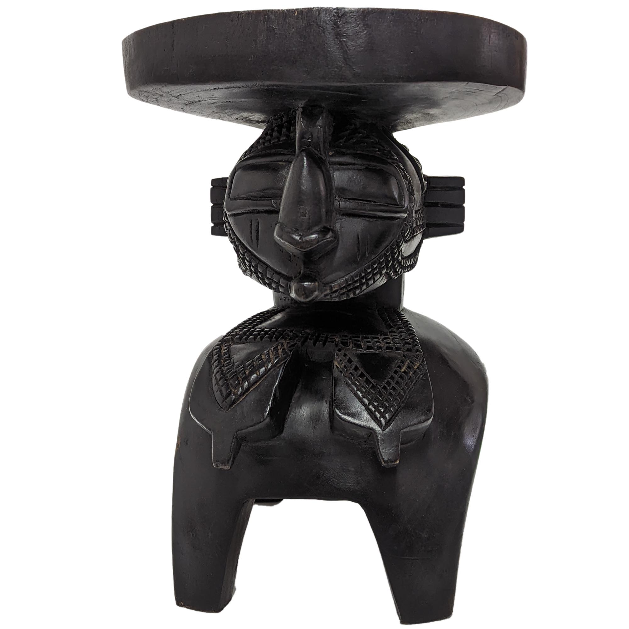 バガ族ニンバ像腰掛 座面33cm アフリカの家具 スツール 椅子 （n152-20） アフリカ雑貨店 アフロモード