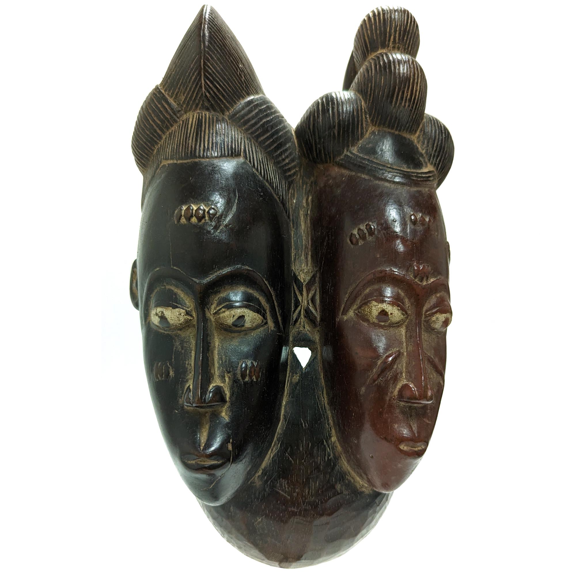 縦33cm#3 アフリカンマスク ダン族/コートジボワール 木彫りのお面 