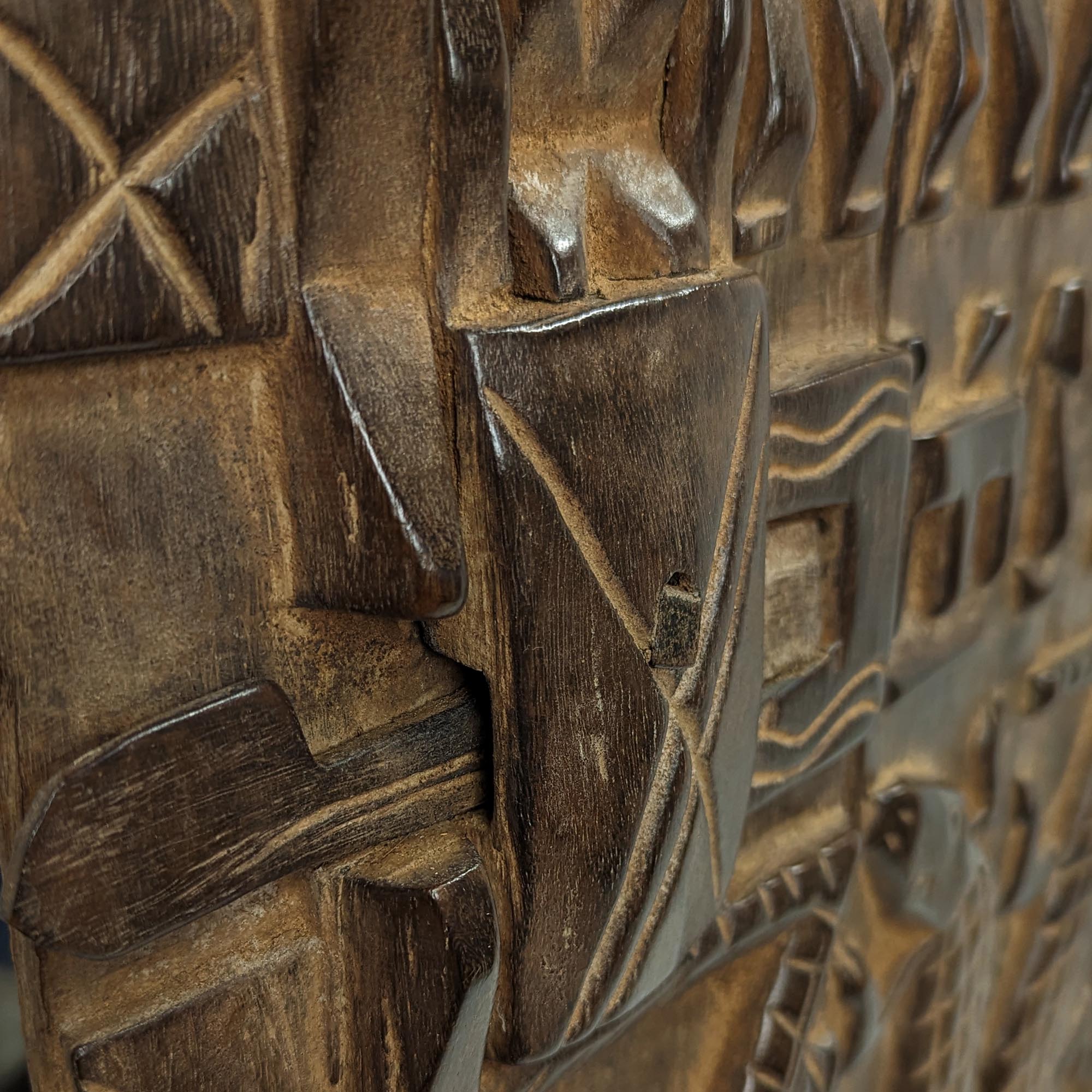 アフリカン プリミティブアート　木彫　扉　壁飾り　ドゴン族　M　R5935B