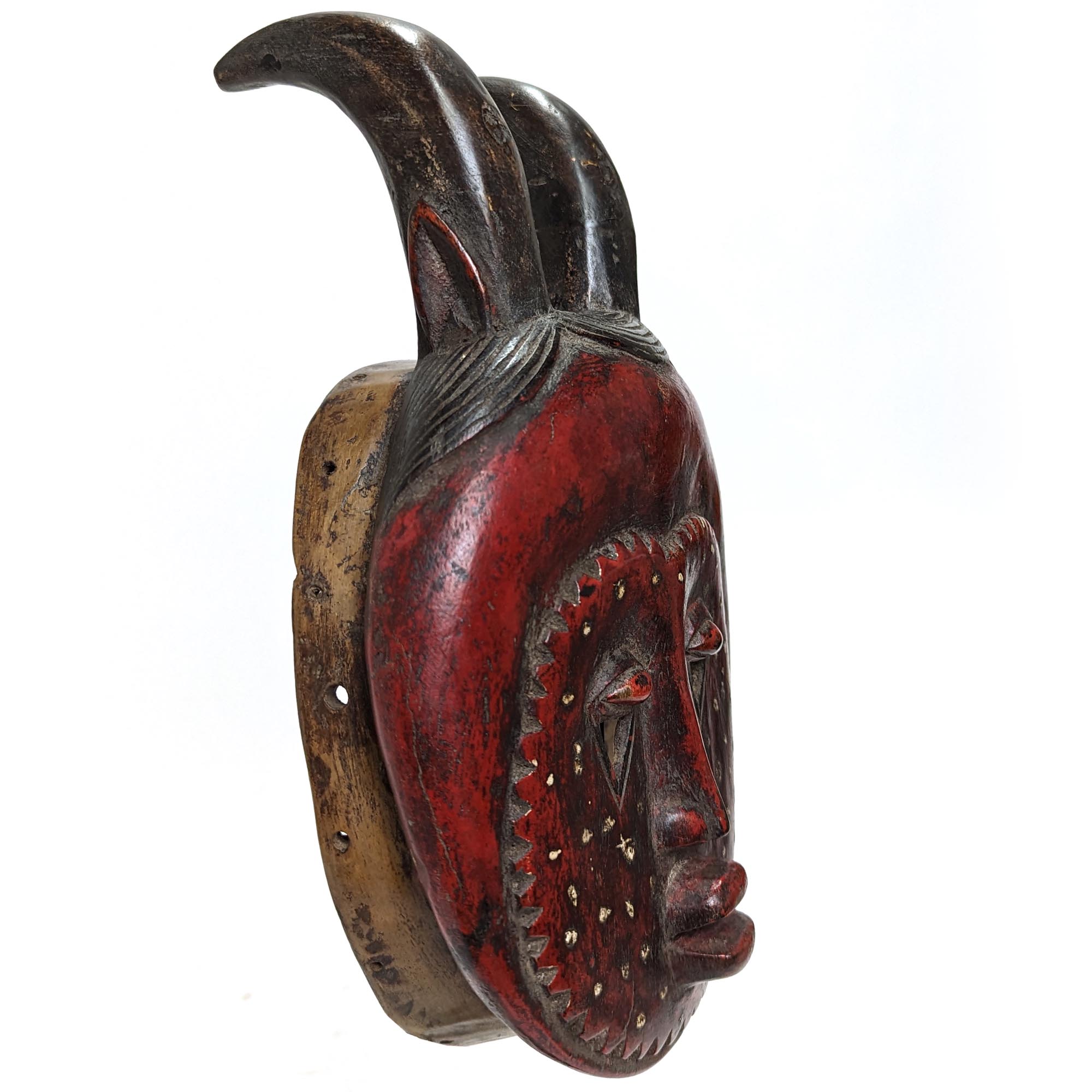 バウレ族仮面 31cm アフリカン プリミティブアート マスク （p016-32