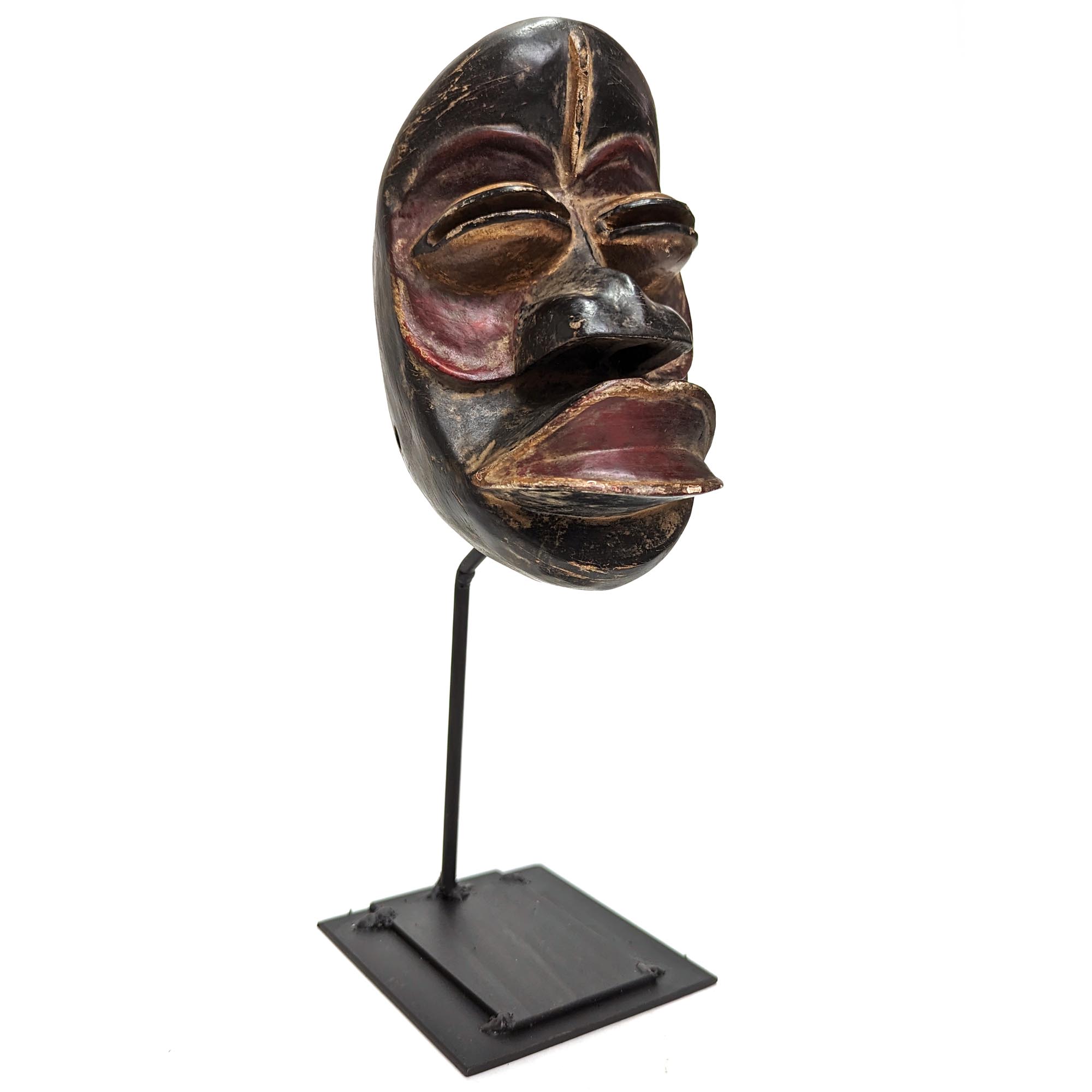 ウェ族小型マスク スタンド付 アフリカン仮面 アート （p120-13） アフリカ雑貨店 アフロモード