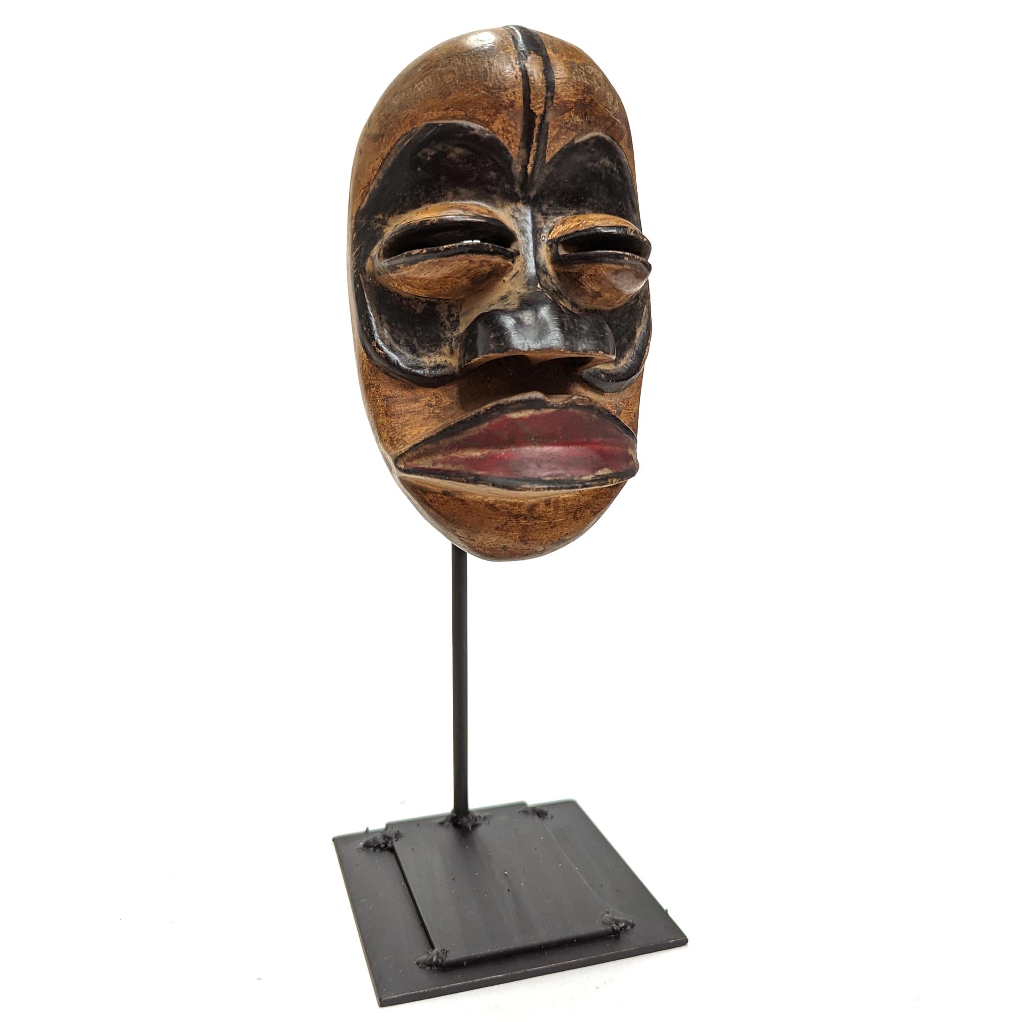 ウェ族小型マスク スタンド付 アフリカン仮面 アート （p120-14） アフリカ雑貨店 アフロモード