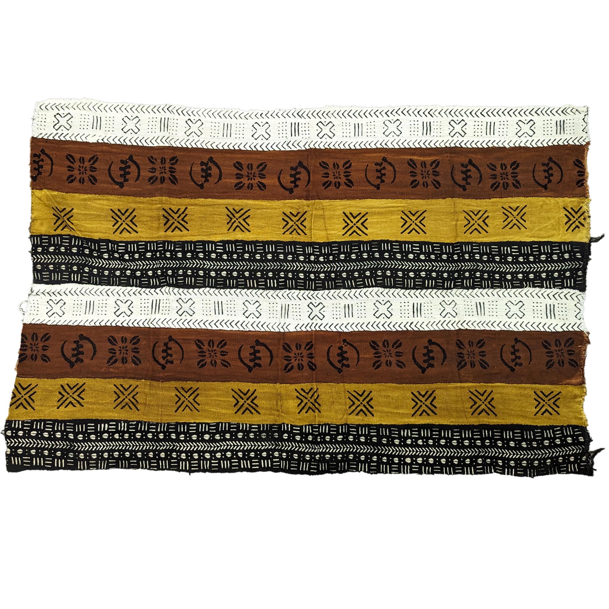 泥染め 手織り ボゴラン布 アフリカ綿100％ 手紡ぎ糸（長さ：155cm） （p122-14） - アフリカ雑貨店 アフロモード