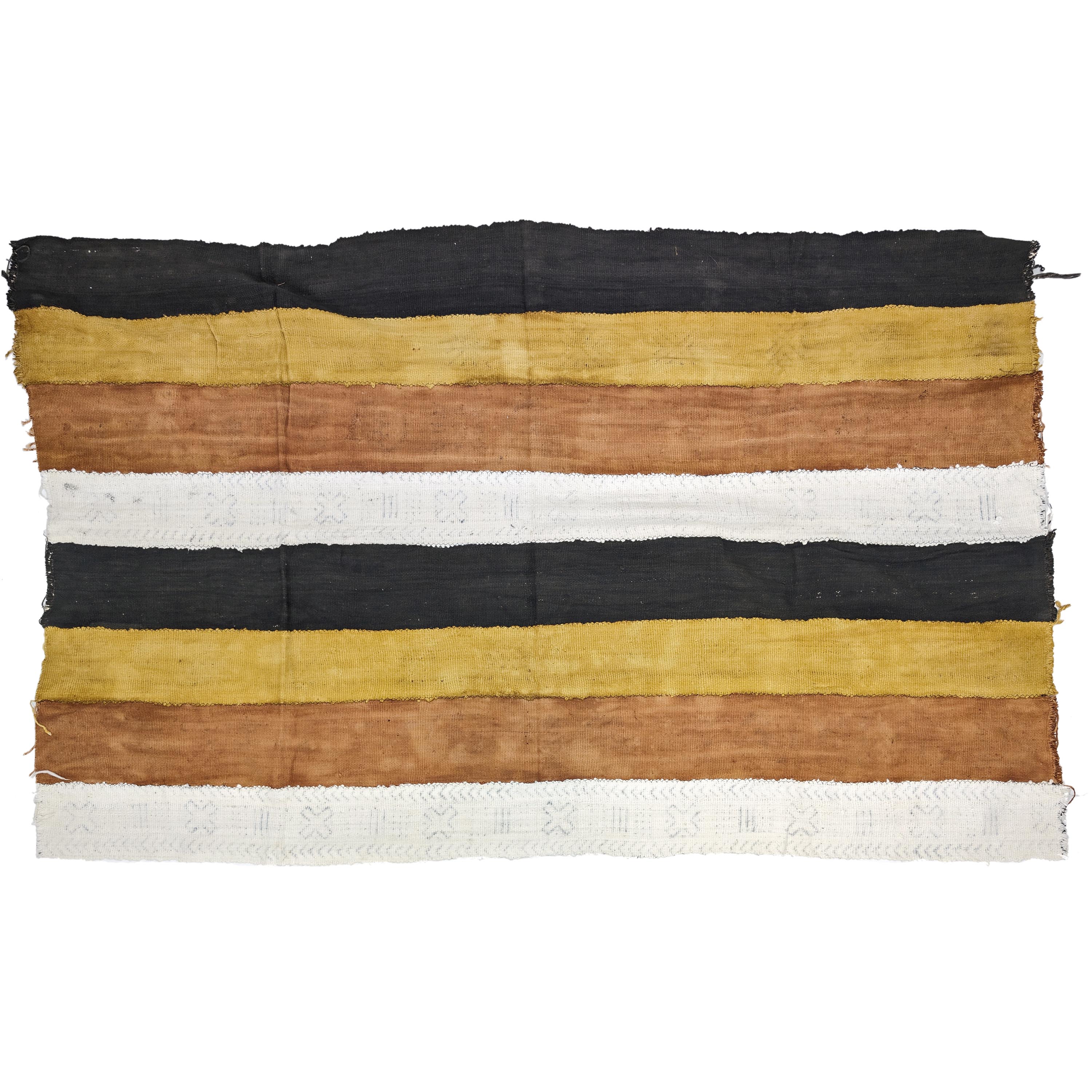 泥染め 手織り ボゴラン布 アフリカ綿100％ 手紡ぎ糸（長さ：159cm 