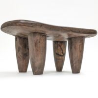 セヌフォ族腰掛 座面41x24cm アフリカの家具 スツール 椅子 （p580-02 