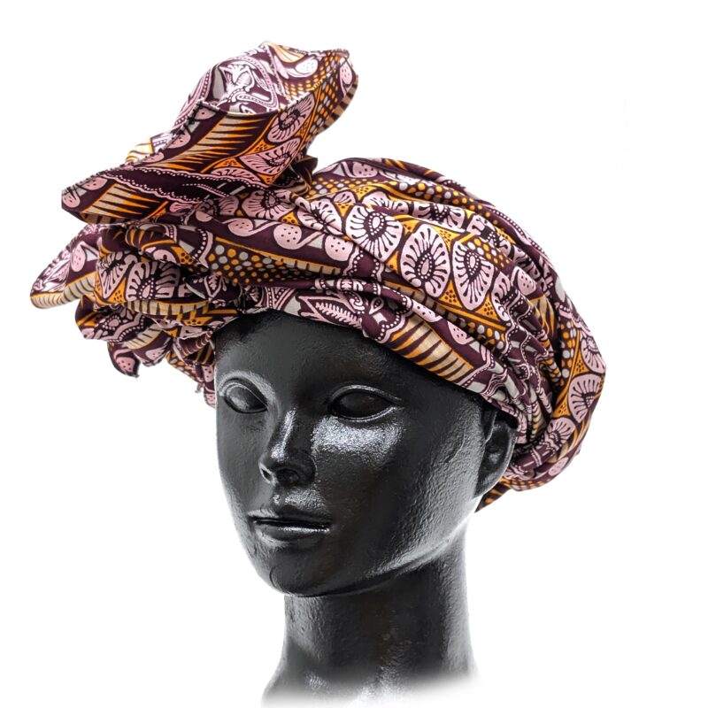 フラー（頭巻布）アフリカンターバン・ヘアバンド《WAX強度・普通》 （r105-74） - 画像 (3)