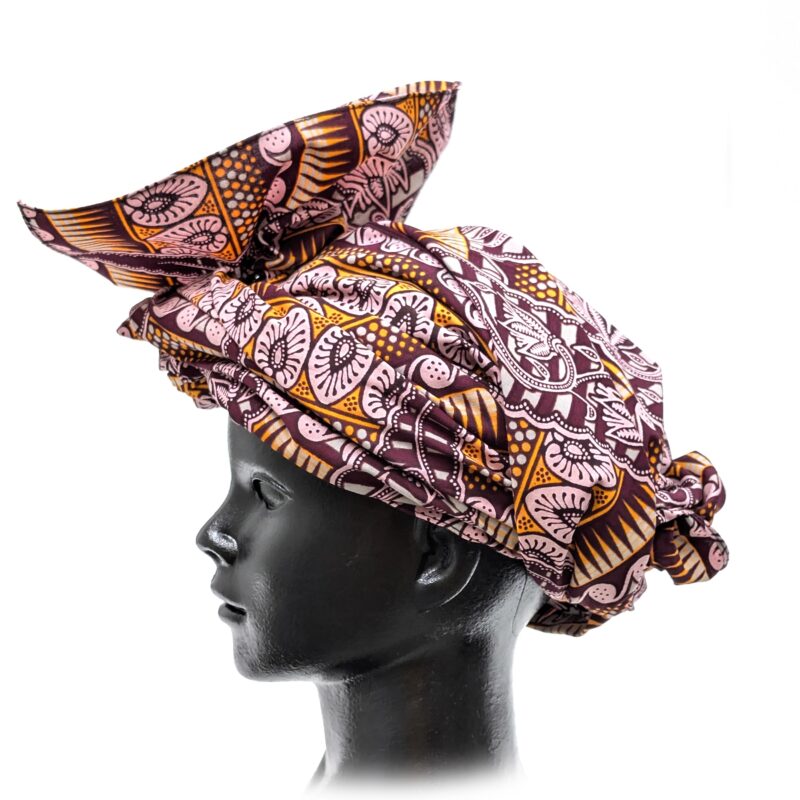 フラー（頭巻布）アフリカンターバン・ヘアバンド《WAX強度・普通》 （r105-74） - 画像 (4)