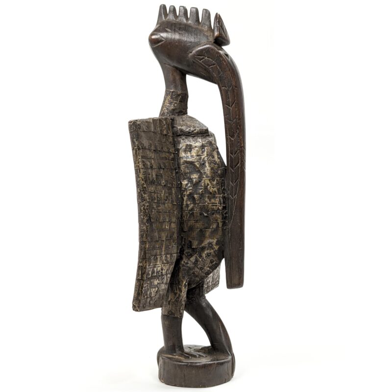 セヌフォ族木彫像カラオ 47cm アフリカン プリミティブアート （r121-20） - 画像 (3)