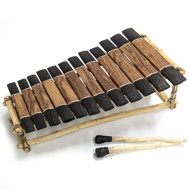 バラフォン 12音 ブルキナファソ製 アフリカの楽器 （r121-28）